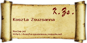 Koszta Zsuzsanna névjegykártya